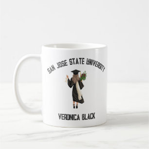 Celebrate the Class of 2024 - Girl in Cap and Gown Coffee Mug