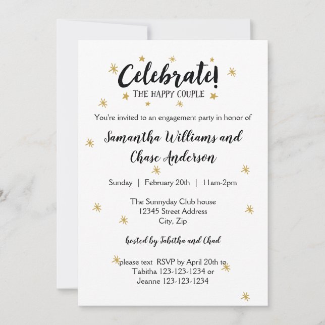 Celebrate the Couple - Engagement Party Invitation (Front)
