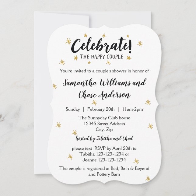 Celebrate the Couple - Wedding Shower Invitation (Front)