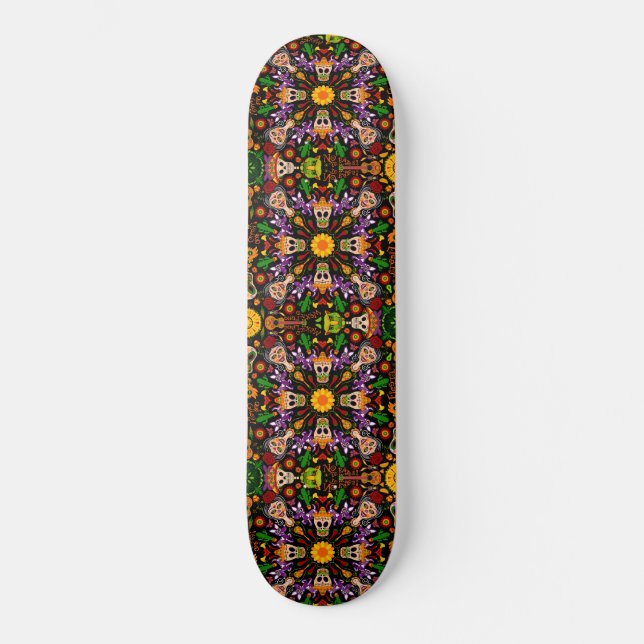 Celebrate the Day of the dead in Mexican style Skateboard (Front)