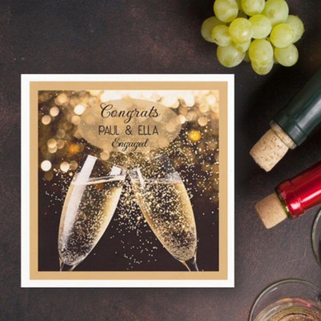 Celebrate the Engaged couple! Party napkins! Napkin (Creator Uploaded)