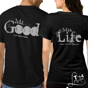 Celebrate the Good Life: Mr & Mrs Couples Tri-Blend Shirt