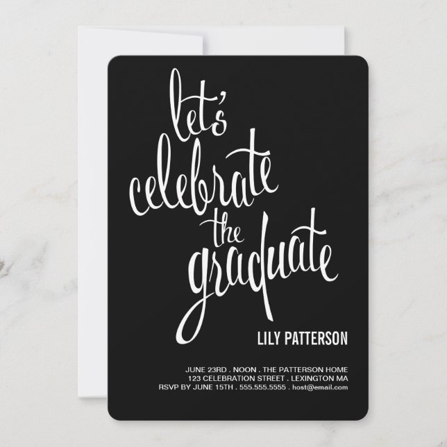 Celebrate the Graduate Graduation Party Invitation (Front)