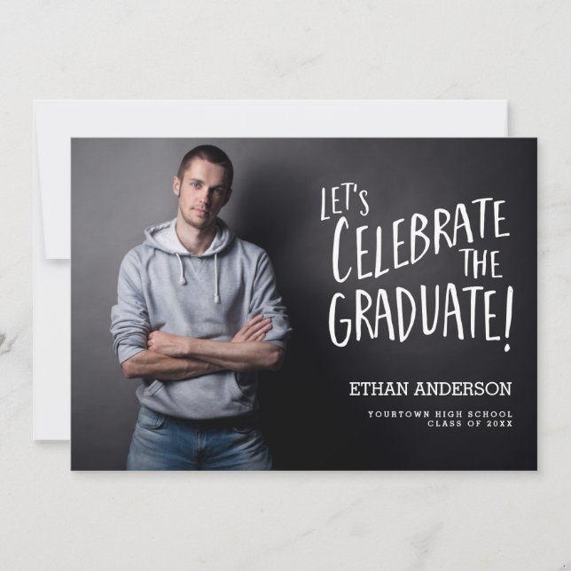 Celebrate the Graduate | Photo Graduation Party Invitation (Front)