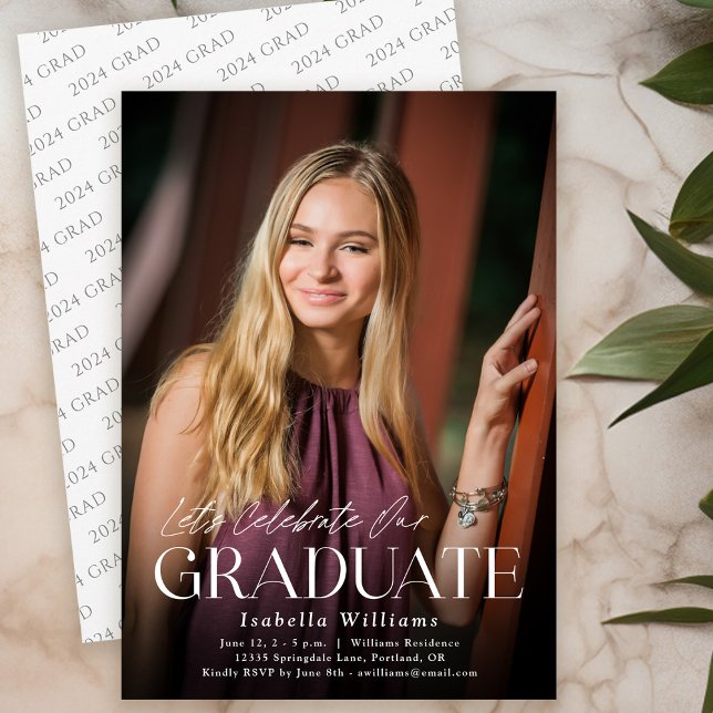 Celebrate the Graduate Photo Graduation Party Invitation (Creator Uploaded)