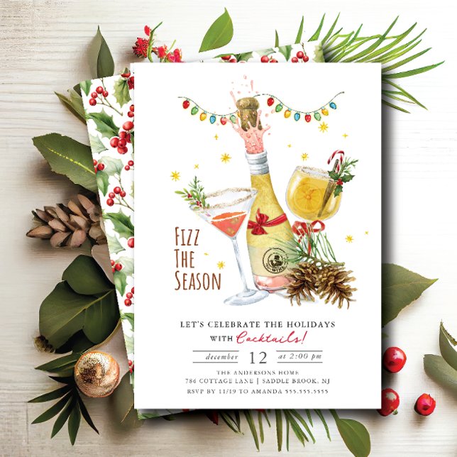 Celebrate The Holidays Cocktail Party Invitation (Creator Uploaded)