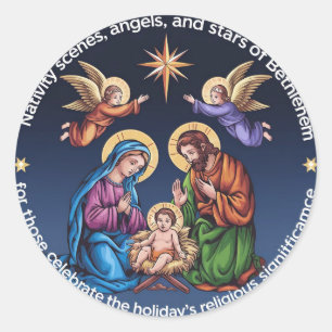  Celebrate the Joy of Christmas Holidays  Classic Round Sticker