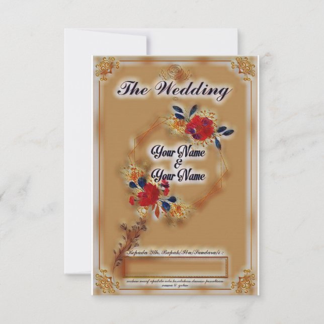 Celebrate the Joyous Union with Our Special day Invitation (Front)