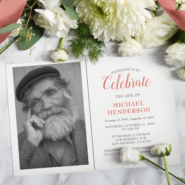 Celebrate The Life Of | Funeral Memorial Invitatio Invitation (Creator Uploaded)