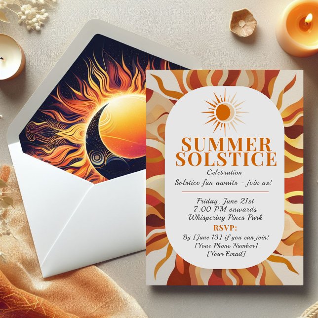 Celebrate the Light! Summer Solstice Gathering Invitation (Creator Uploaded)