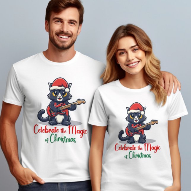 Celebrate the magic of Christmas Cat T-Shirt (Creator Uploaded)