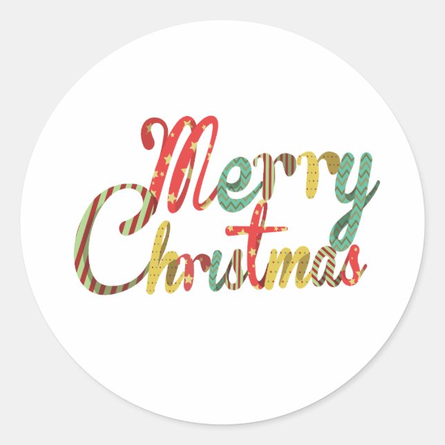 Celebrate the magic of Christmas Classic Round Sticker (Front)