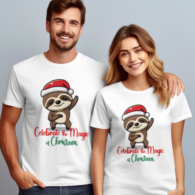 Celebrate the magic of Christmas Holy Sloth T-Shirt (Creator Uploaded)