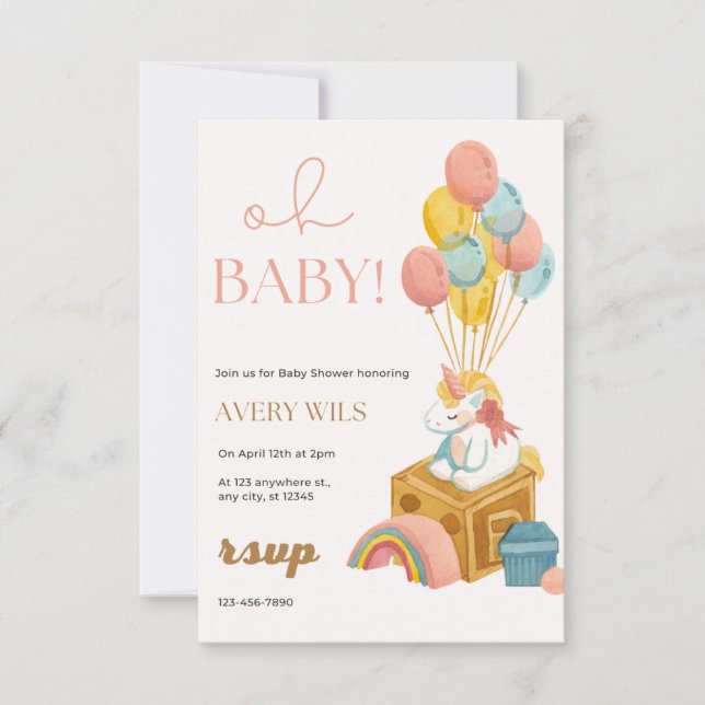 Celebrate the Miracle of New Life with baby shower Invitation (Front)