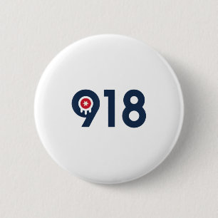 Celebrate The Nine One Eight Tulsa Oklahoma 918 Ar 6 Cm Round Badge