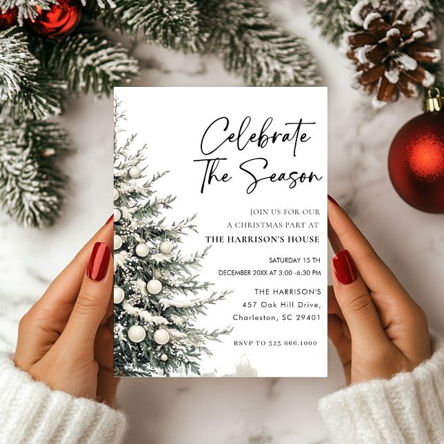 Celebrate The Season Christmas dinner party Invitation (Creator Uploaded)