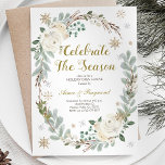 Celebrate the season open house invitation<br><div class="desc">Celebrate the Season!
Christmas Holiday open house invitation with this cute invite.</div>