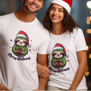 Celebrate the spirit of Christmas Cute Sloth T-Shirt