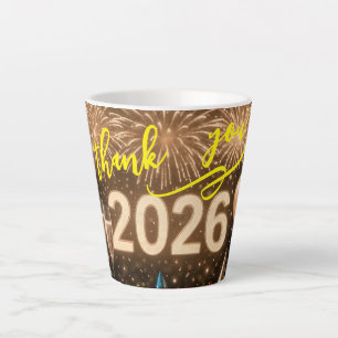 Celebrate the start of 2026 with gratitude  latte mug