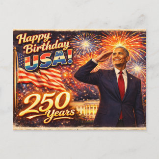 Celebrate the USA Barack Obama Postcard