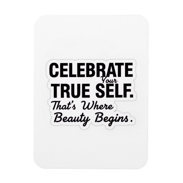 Celebrate True Self Sticker Magnet (Vertical)