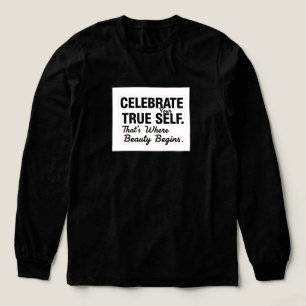 Celebrate True Self Sticker Tri-Blend Shirt