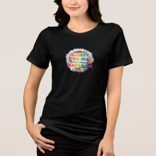 Celebrate True Self Sticker Tri-Blend Shirt