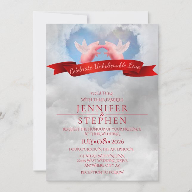 Celebrate Unbelievable Love Invitation (Front)