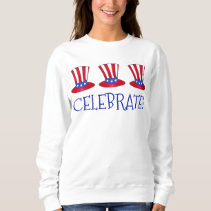Celebrate! Uncle Sam July 4th USA American Flag Sweatshirt