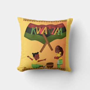 "Celebrate Unity: A Joyful Kwanzaa Gathering" Cushion