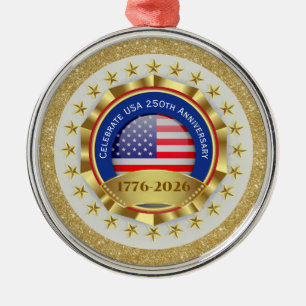 Celebrate USA 250th Anniversary – 1776-2026  Metal Tree Decoration