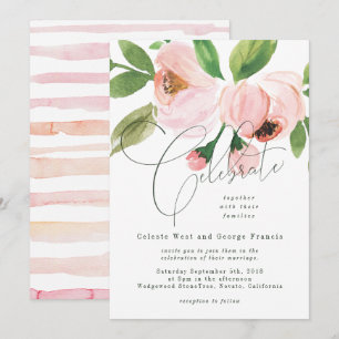 celebrate watercolor. invitation