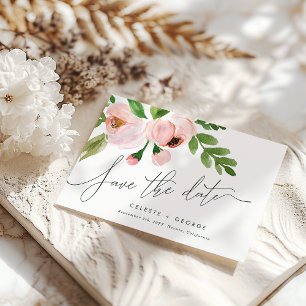 CELEBRATE WATERCOLOR SAVE THE DATE POSTCARD