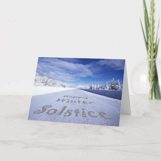 Celebrate winter solstice holiday card (Front)