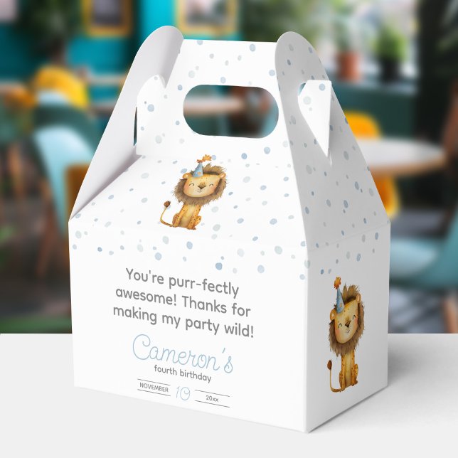 Celebrate with a Roar! Boy's Lion Birthday Favour Box (Creator Uploaded)