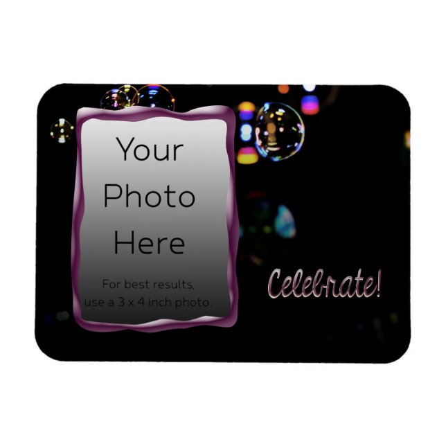 Celebrate! with Bubbles Magnet (Horizontal)