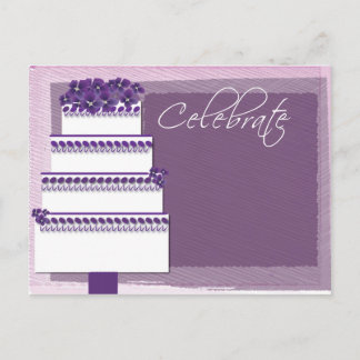 Celebrate - with cake! postcard