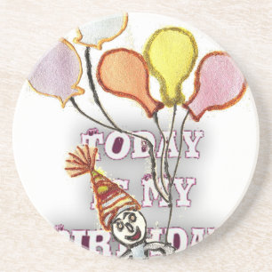 Celebrate with Our Playful Birthday Greeting Happy Coaster