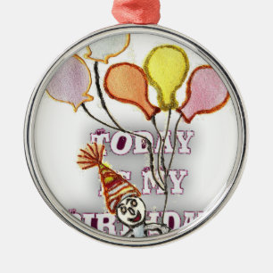 Celebrate with Our Playful Birthday Greeting Happy Metal Tree Decoration
