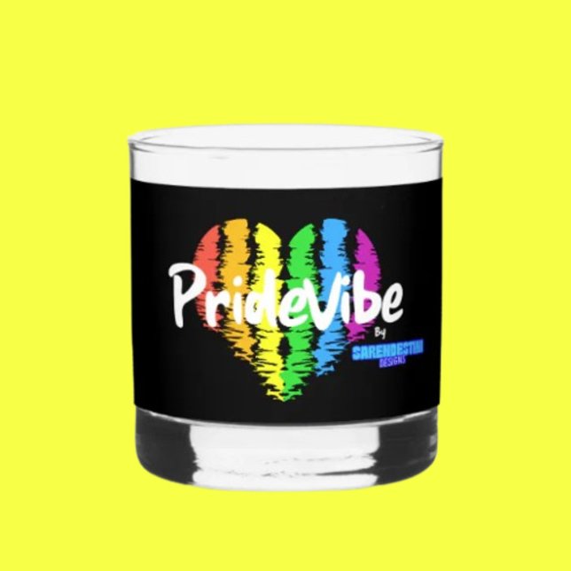 Celebrate with Rainbow Heart: PrideVibe Whiskey Glass (Creator Uploaded)