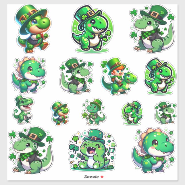 Celebrate with style-St. Patrick’s Day Dinosaur (Sheet)