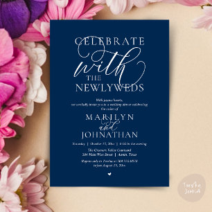 Celebrate with the newlyweds, Best Wedding Dinner Invitation