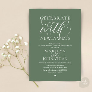 Celebrate with the newlyweds, Best Wedding Dinner Invitation