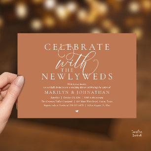 Celebrate with the newlyweds, Best Wedding Dinner Invitation