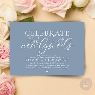 Celebrate with the newlyweds, Best Wedding Dinner Invitation