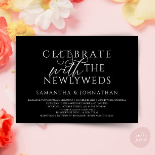 Celebrate with the Newlyweds Elegant Reception Invitation
