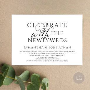 Celebrate with the Newlyweds Elegant Reception Invitation
