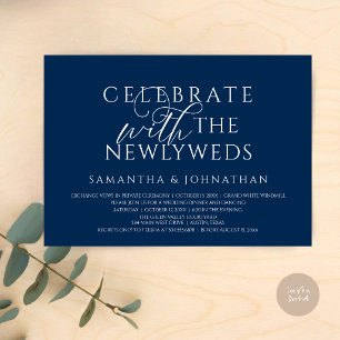 Celebrate with the Newlyweds Elegant Reception Invitation