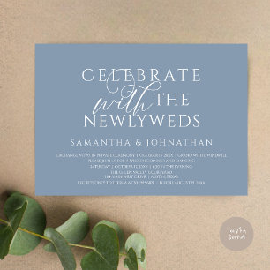 Celebrate with the Newlyweds Elegant Reception Invitation