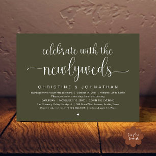 Celebrate with the Newlyweds Modern Classy Dinner Invitation